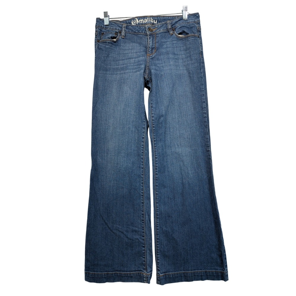 Malibu Jeans Wide Leg Medium Wash Denim‎ Women's Size 9